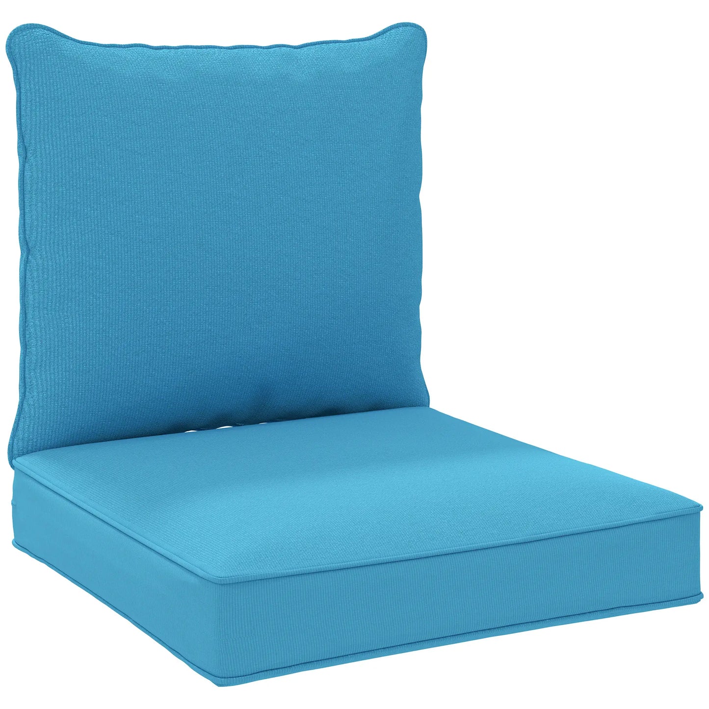 Thick Deep Seat Patio Chair Cushions, Outdoor Seat with Back Cushion, Turquoise Patio Chair Cushions at Gallery Canada