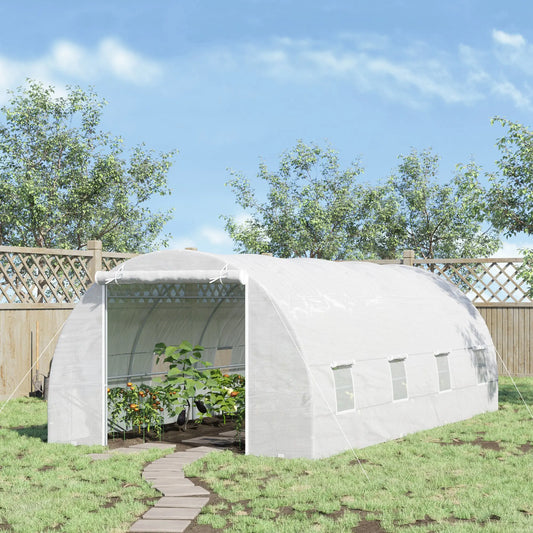 20x10x7ft Heavy Duty Walk-In Greenhouse, Outdoor Plant Grow House, White Tunnel Greenhouses Green at Gallery Canada