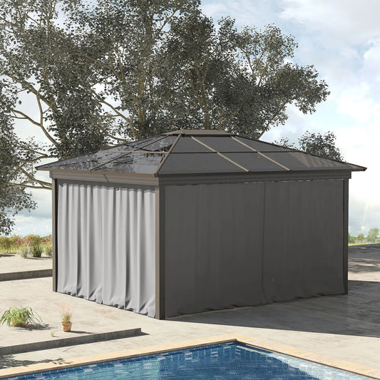 10' x 10' Gazebo Sidewall Set, 4 Panels, Light Grey Gazebo Sidewalls Light Grey at Gallery Canada