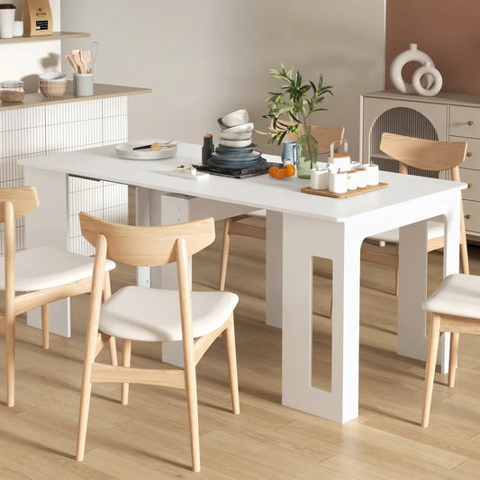 Extendable Dining Table, Expandable Kitchen Table, Seats 6, White Bar Tables & Dining Tables White at Gallery Canada