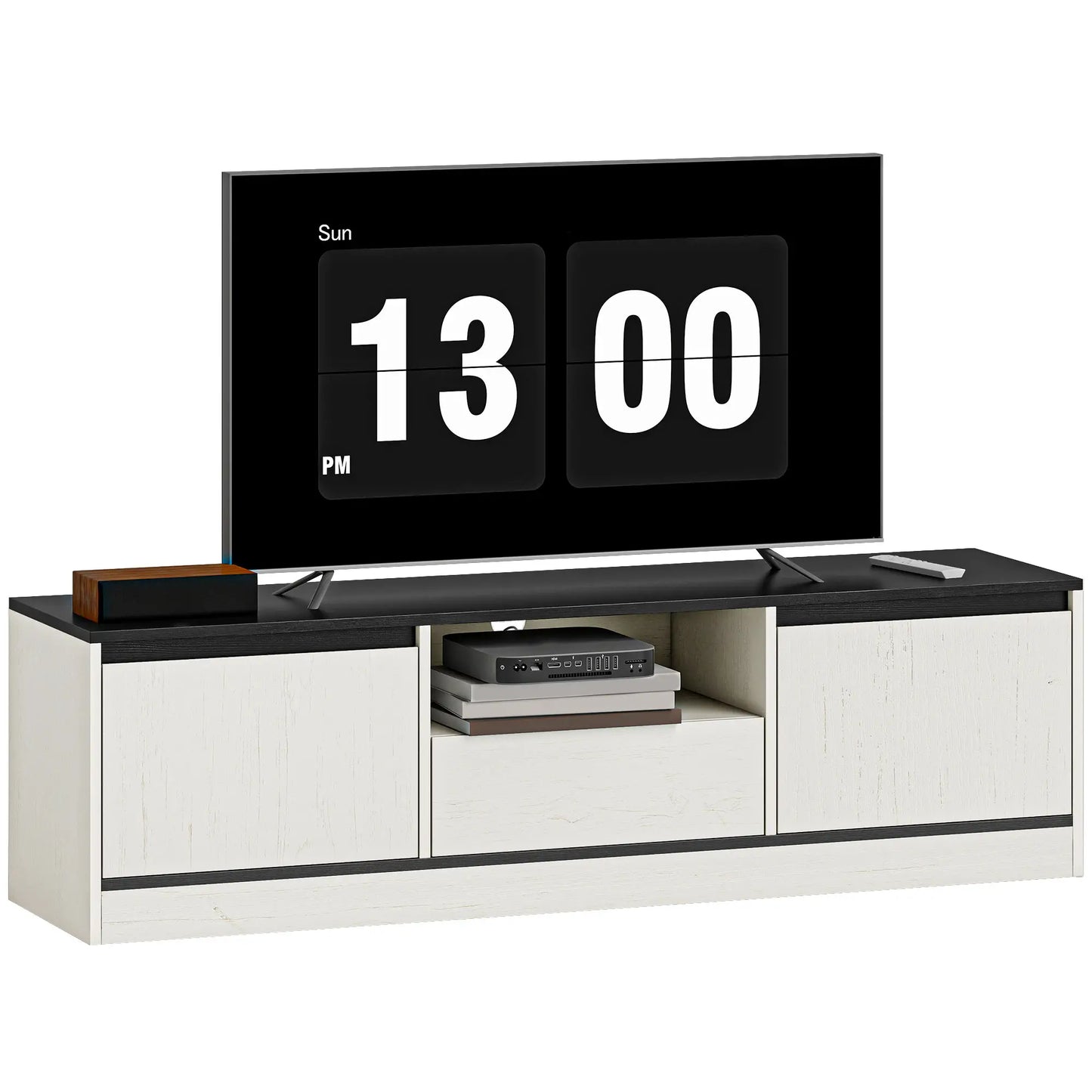 TV Stand For 55-60 Inch TV, Entertainment Center, White TV Stands at Gallery Canada