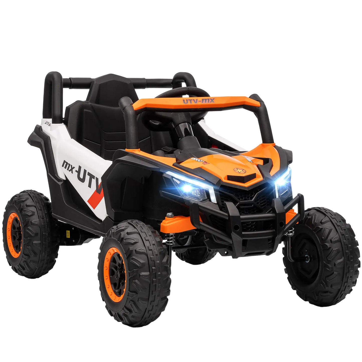 12V Kids Ride On Car, Remote Control, Battery Powered, Orange Electric Toy Cars at Gallery Canada