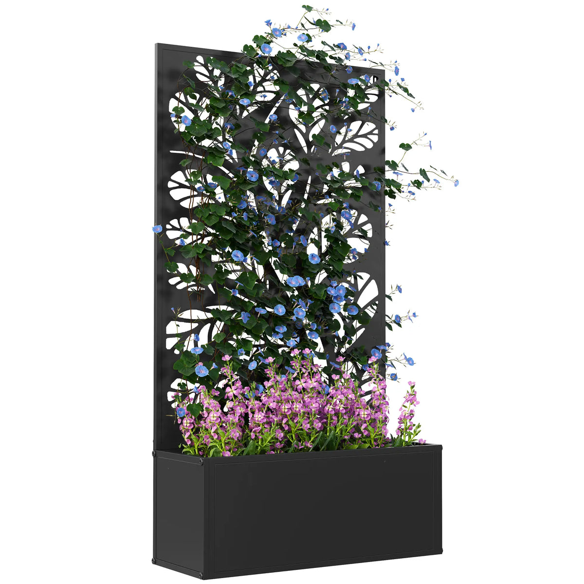 Metal Raised Garden Bed With Privacy Panel, Outdoor Planter Box Raised Garden Beds at Gallery Canada