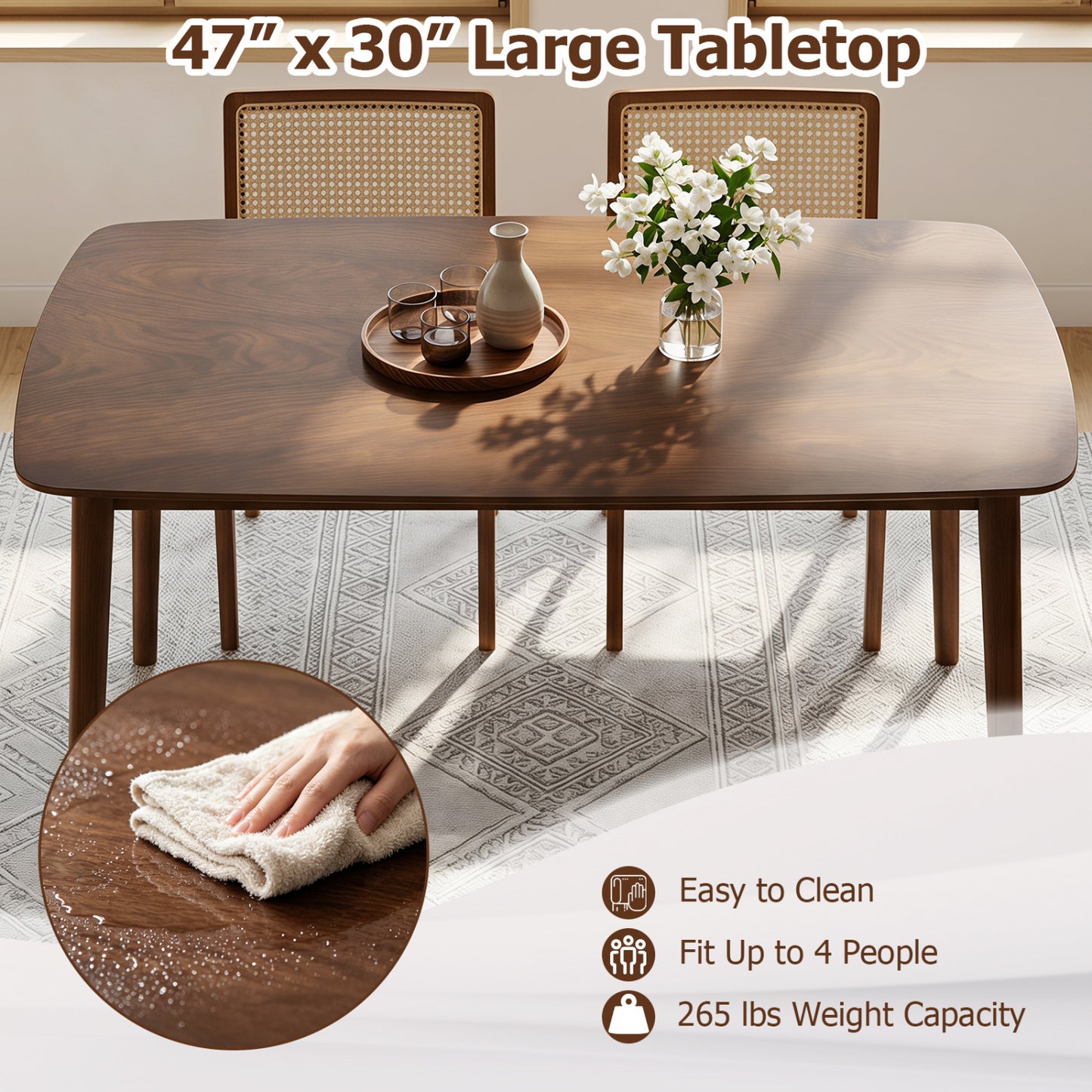 Rectangular Kitchen Table for Breakfast Nook, Coffee Dining Tables at Gallery Canada
