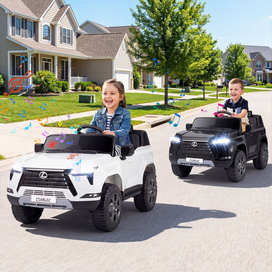 24V 4WD Ride On Car, Licensed Lexus GX550 Electric Vehicle, White Powered Ride On Toys White at Gallery Canada