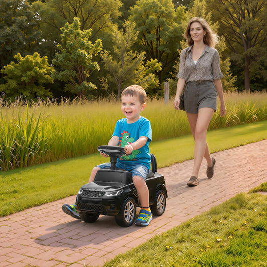 Land Rover Ride On Push Car, Anti-Tip, Black Push Cars for Toddlers Black at Gallery Canada