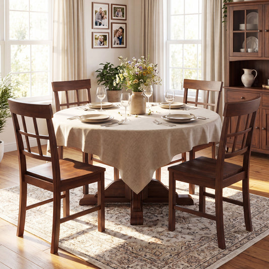Rubber Wood Dining Chairs Set of 4, Dark Brown Dining Chairs Dark Brown at Gallery Canada