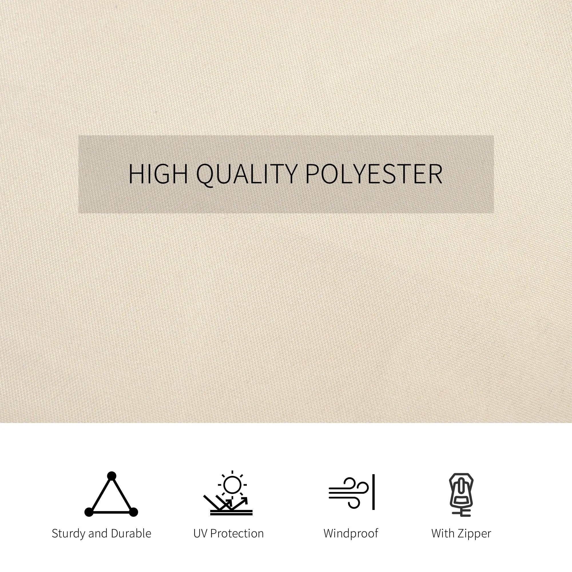 10' x 10' Gazebo Sidewall Set, 4 Panels, Hooks Included, Beige Gazebo Sidewalls at Gallery Canada