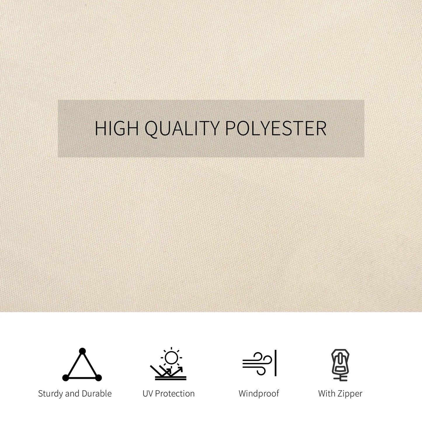 10' x 10' Gazebo Sidewall Set, 4 Panels, Hooks Included, Beige Gazebo Sidewalls at Gallery Canada