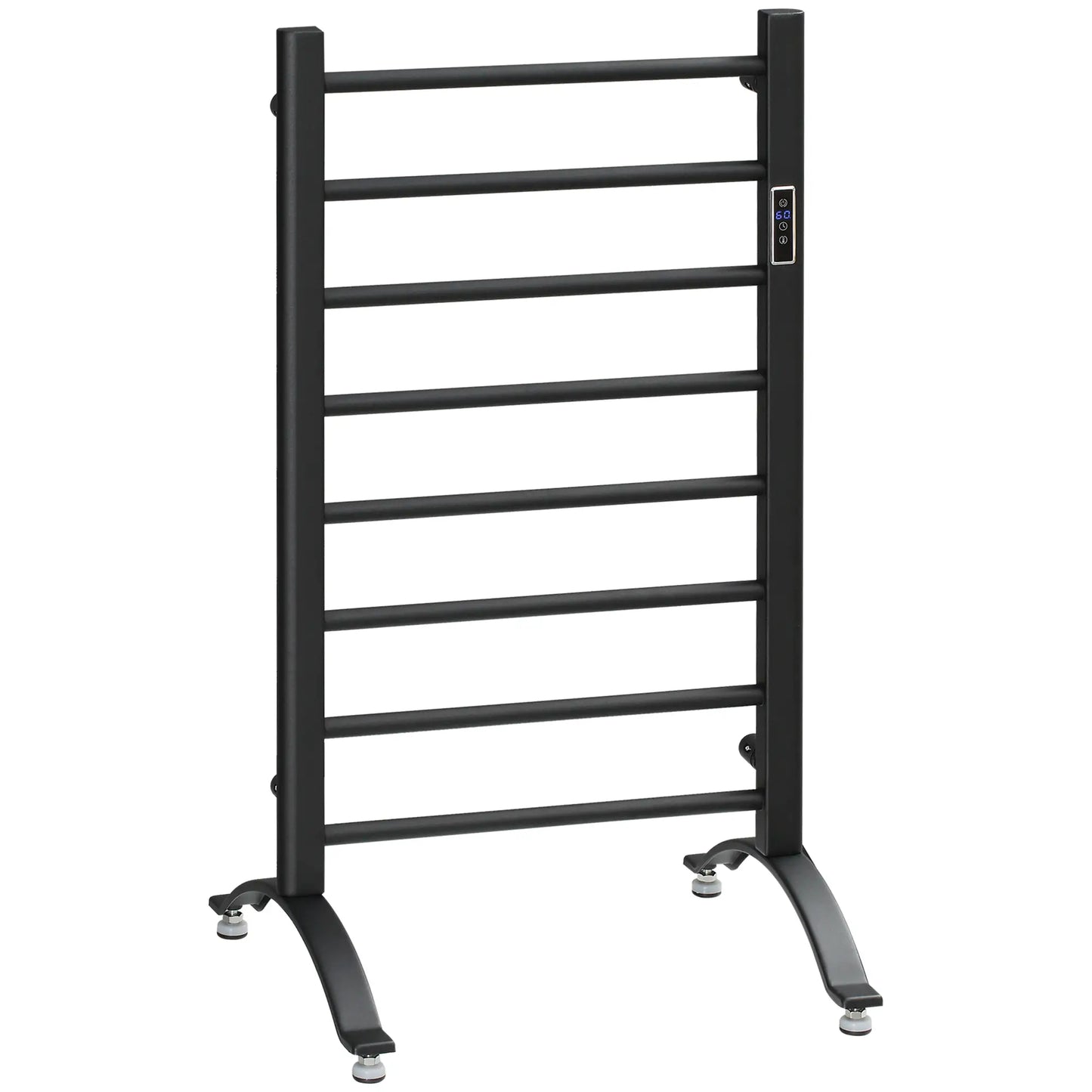 8-Bar Heated Towel Warmer, Wall Mounted, Adjustable Temperature, Black Bath Accessories at Gallery Canada