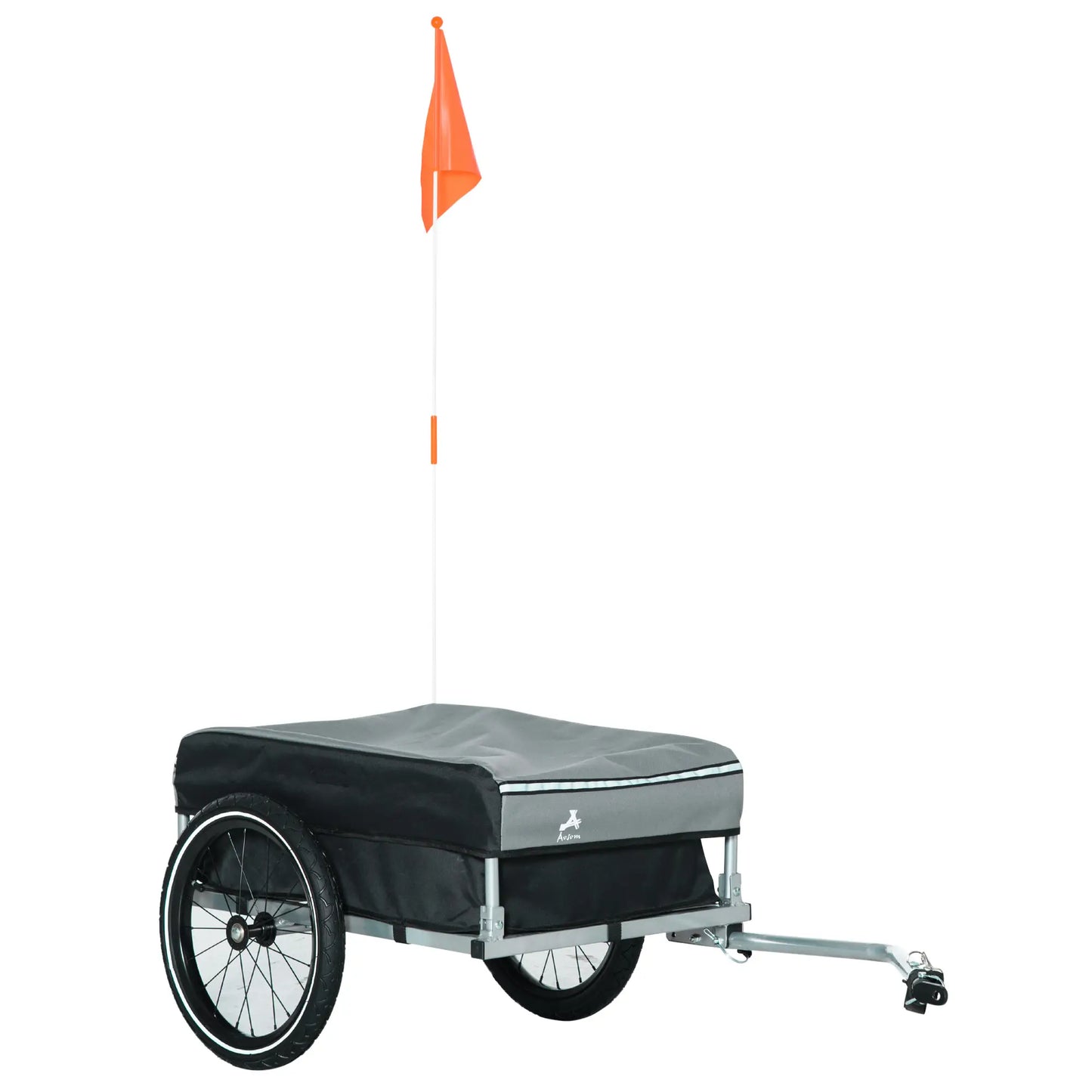 Foldable Bike Cargo Trailer, 16" Wheels, Removable Cover, Black and Grey Bike Cargo Trailers at Gallery Canada