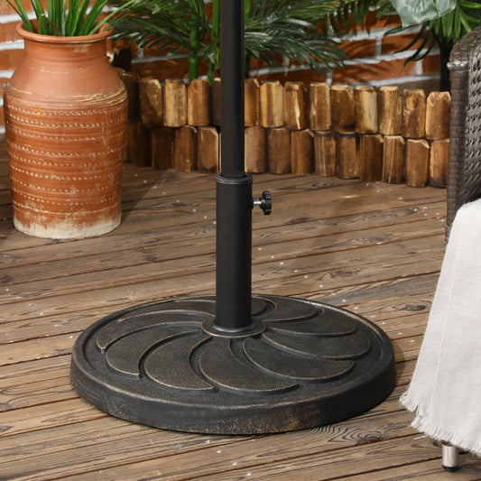 40 lb Heavy Duty Patio Umbrella Base, 21" Round, Bronze Umbrella Bases Bronze at Gallery Canada