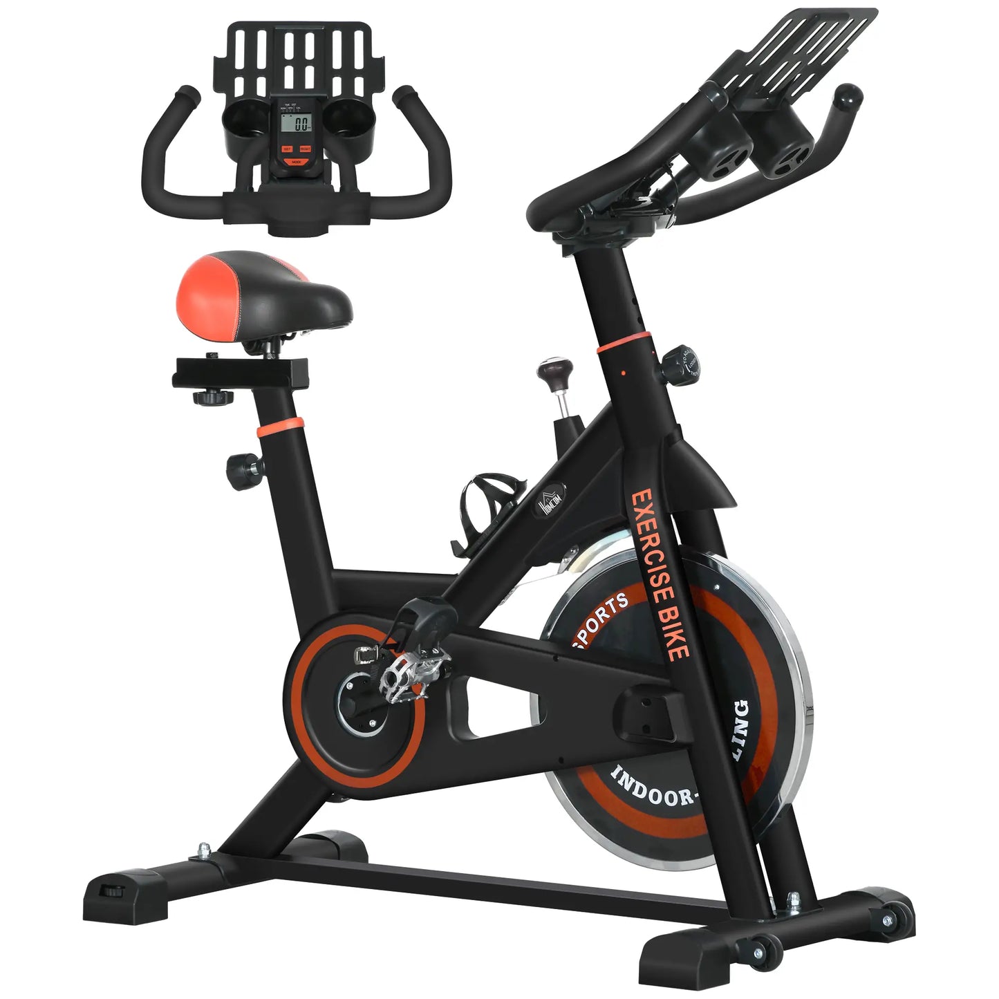 Adjustable Upright Exercise Bike, LCD Display, Indoor Cycling, Adjustable Resistance, Red Exercise & Stationary Bikes at Gallery Canada