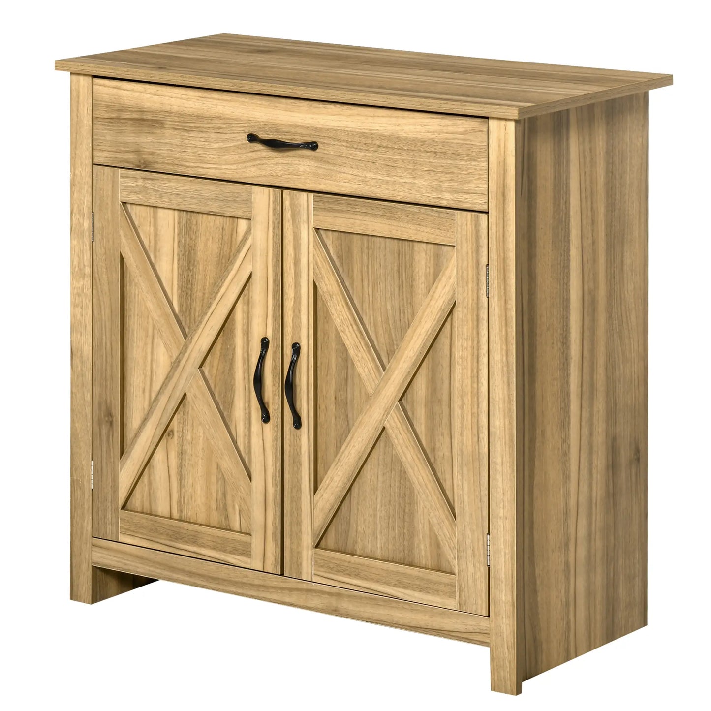 Buffet de ferme, buffet avec portes de grange, marron vieilli, marron