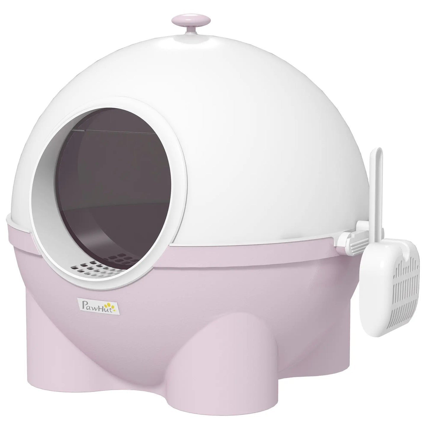 Enclosed Cat Litter Box, Large, with Lid, Scoop, Leak Proof Pedal, Pink Cat Litter Box Enclosures at Gallery Canada