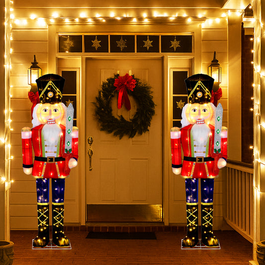 2 Pcs 5 FT Giant Nutcracker Christmas Decoration, Multicolor Christmas Inflatables Multicolor at Gallery Canada