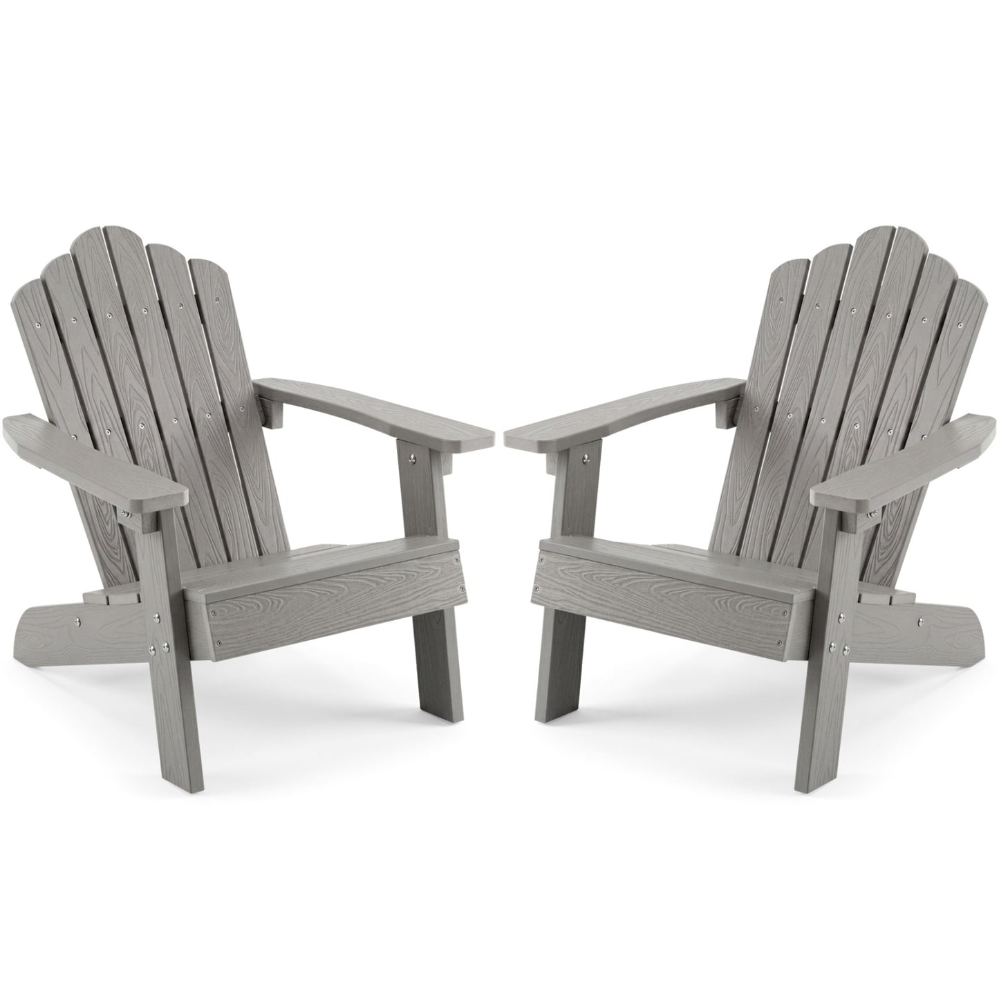 Set of 2 Kids Adirondack Chairs Outdoor, Grey Adirondack Chairs Gray at Gallery Canada