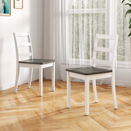Set Of 2 Wood Dining Chairs, Gray Dining Chairs Gray at Gallery Canada