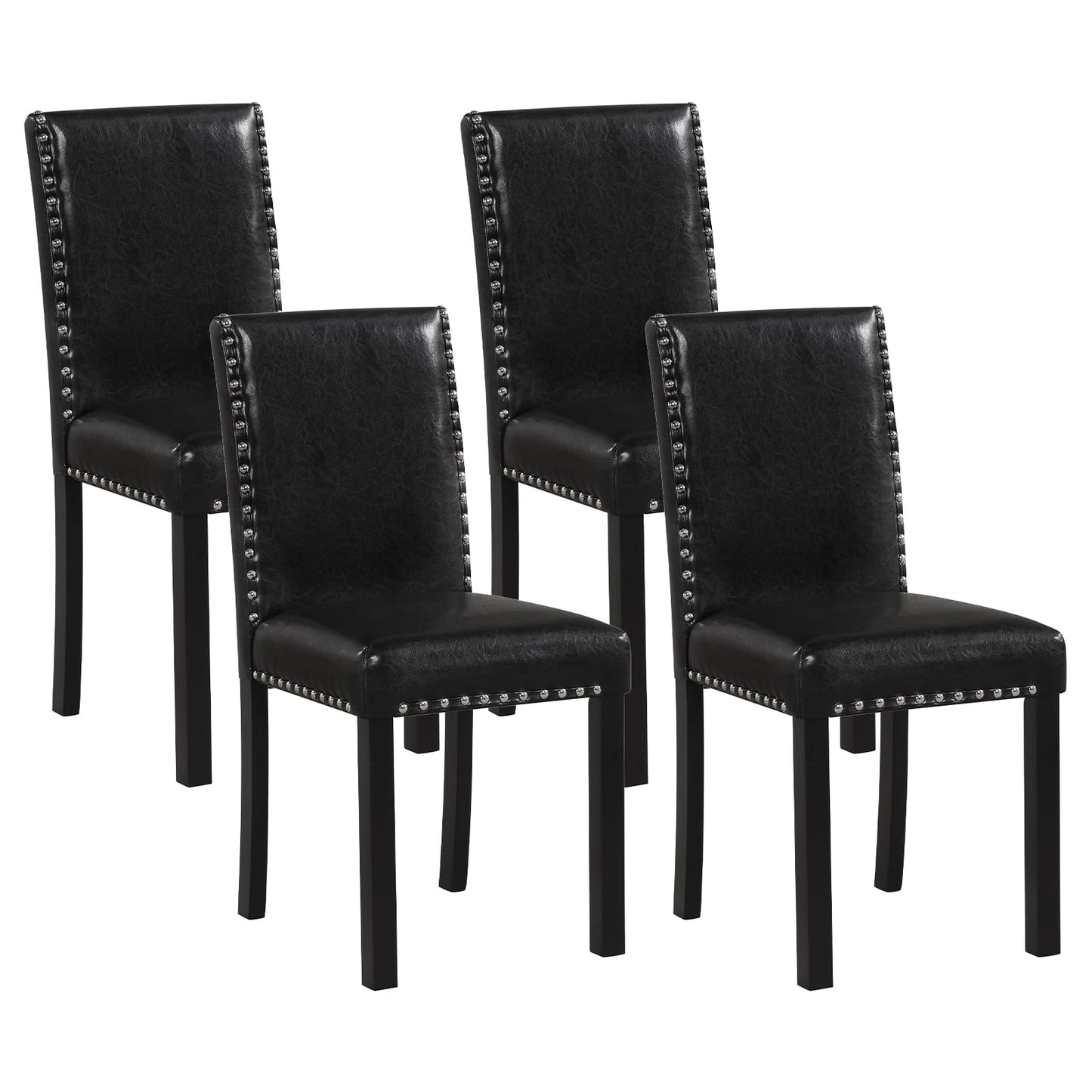 Set of 4 Dining Chairs with Solid Rubber and Wood Legs Dining Chairs Options at Gallery Canada