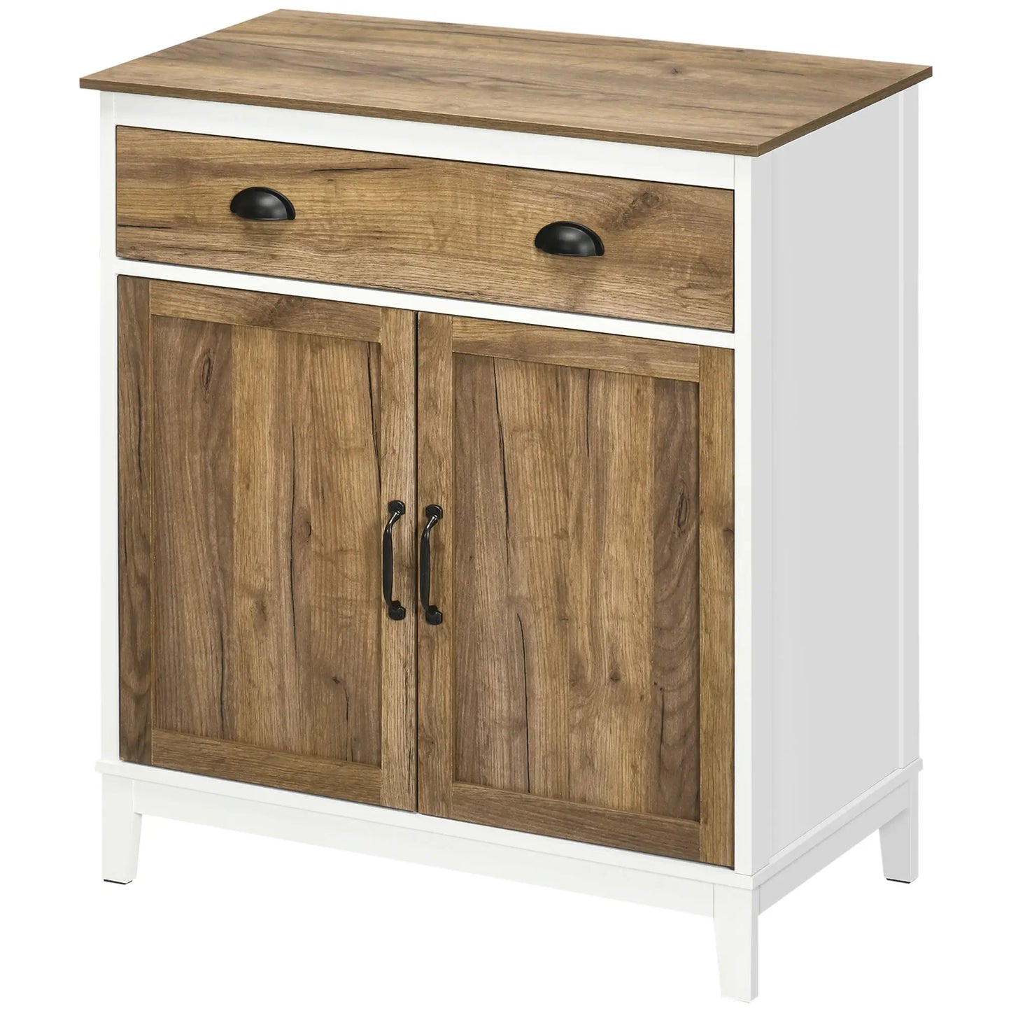 Farmhouse Sideboard, Storage Cabinet with Drawer, 2 Doors, Distressed Wood Grain Bar Cabinets at Gallery Canada