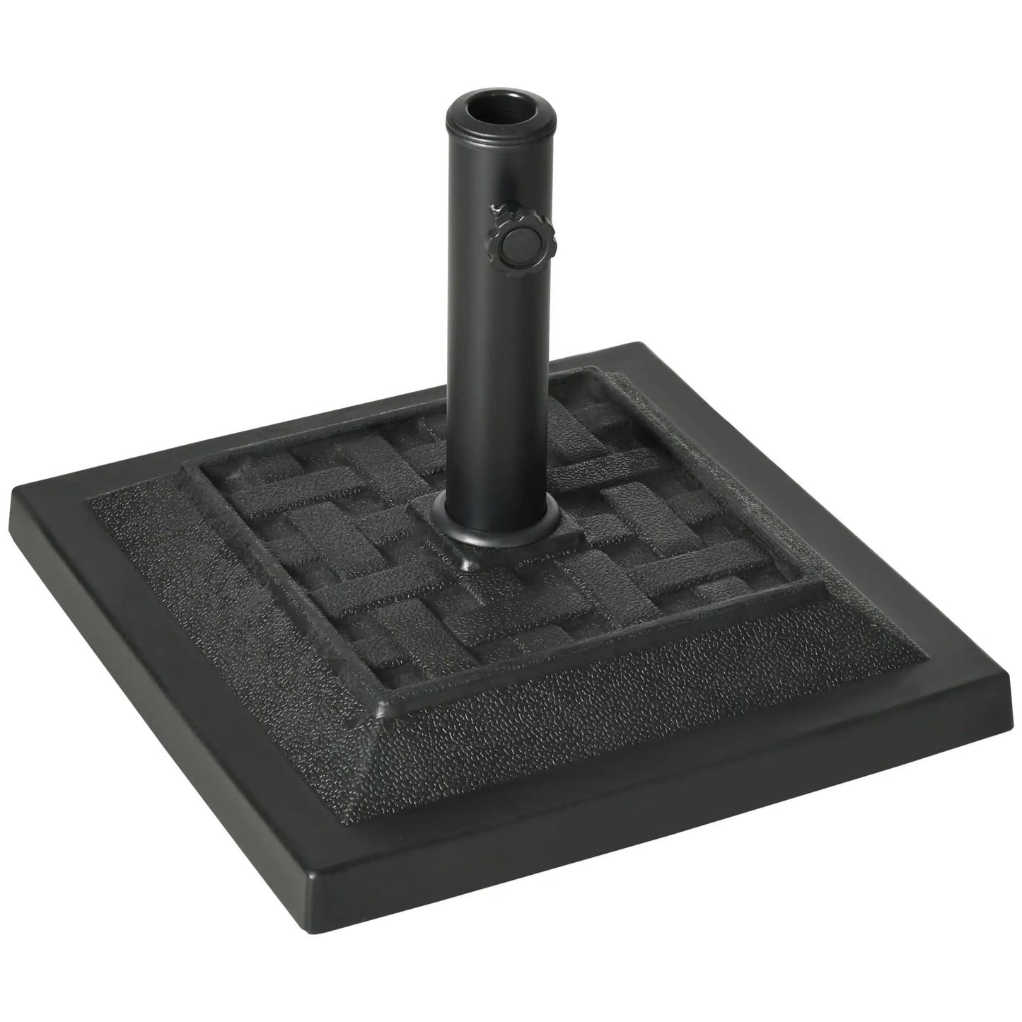 26 lb Heavy Duty Patio Umbrella Base, Square Resin Stand, Outdoor, Black Umbrella Bases at Gallery Canada
