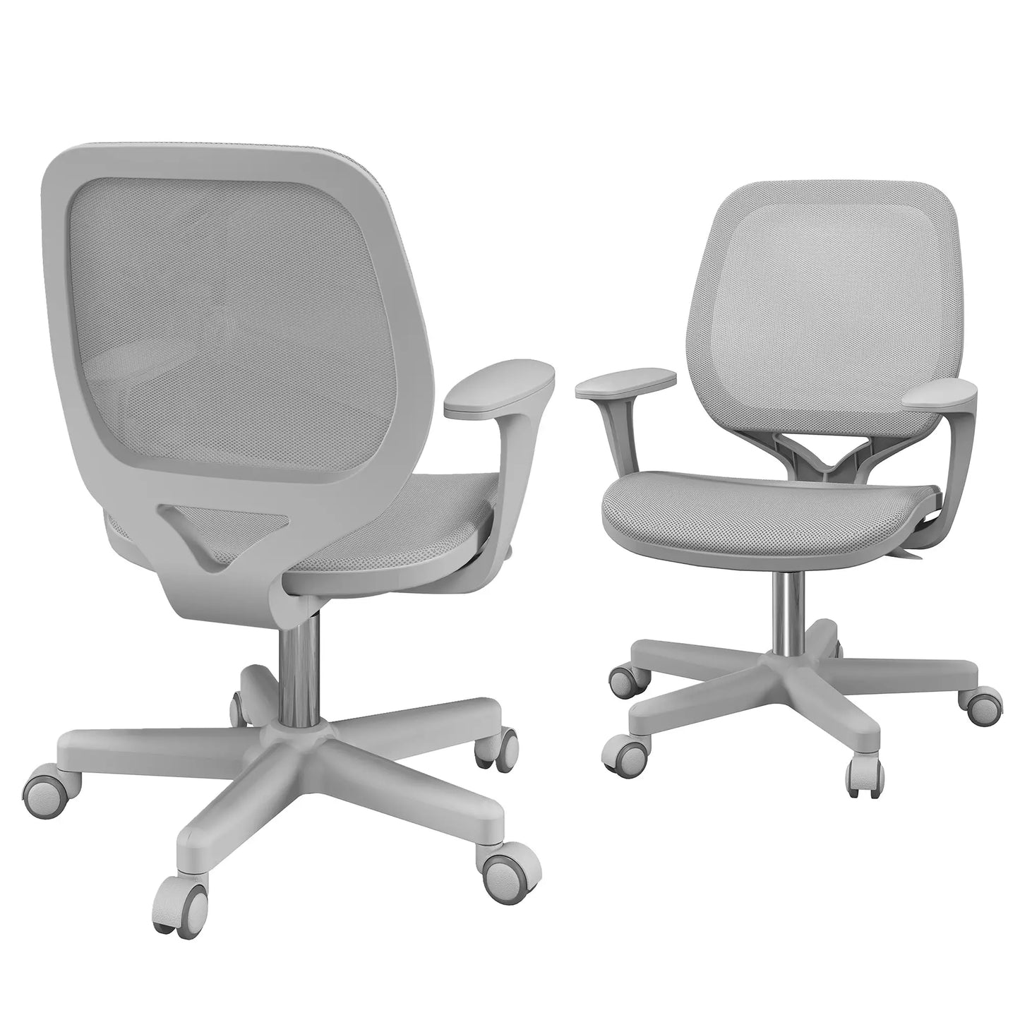 Mesh Back Office Chair, Swivel Castors, Arm, Grey Office Chairs at Gallery Canada
