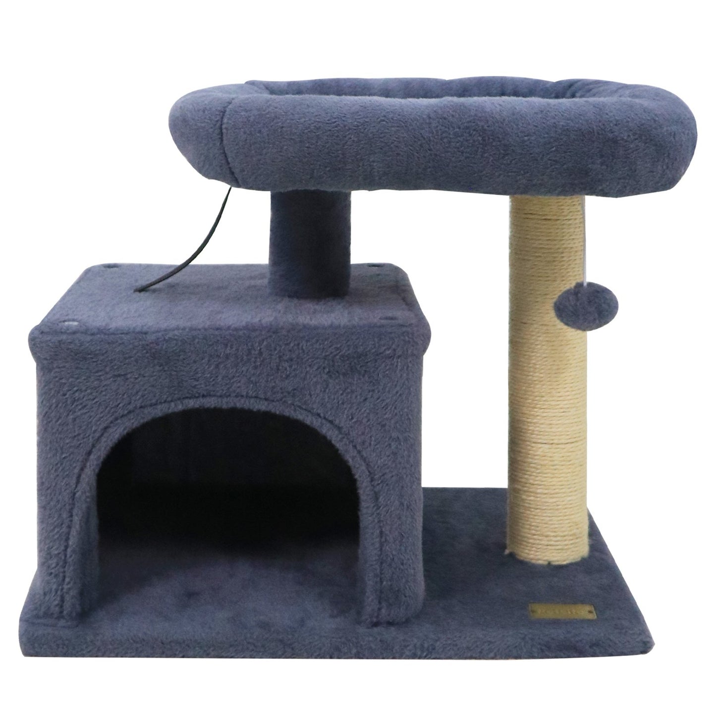 Small Cat Tree with Large Padded Plush Perch for Indoor Cats, Dark Gray Cat Trees Condos & Scratchers Dark Gray at Gallery Canada
