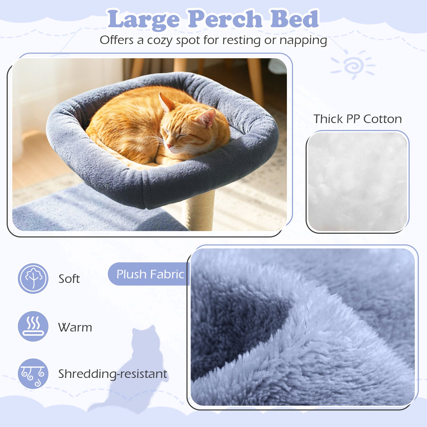 Small Cat Tree with Large Padded Plush Perch for Indoor Cats, Dark Gray Cat Trees Condos & Scratchers at Gallery Canada
