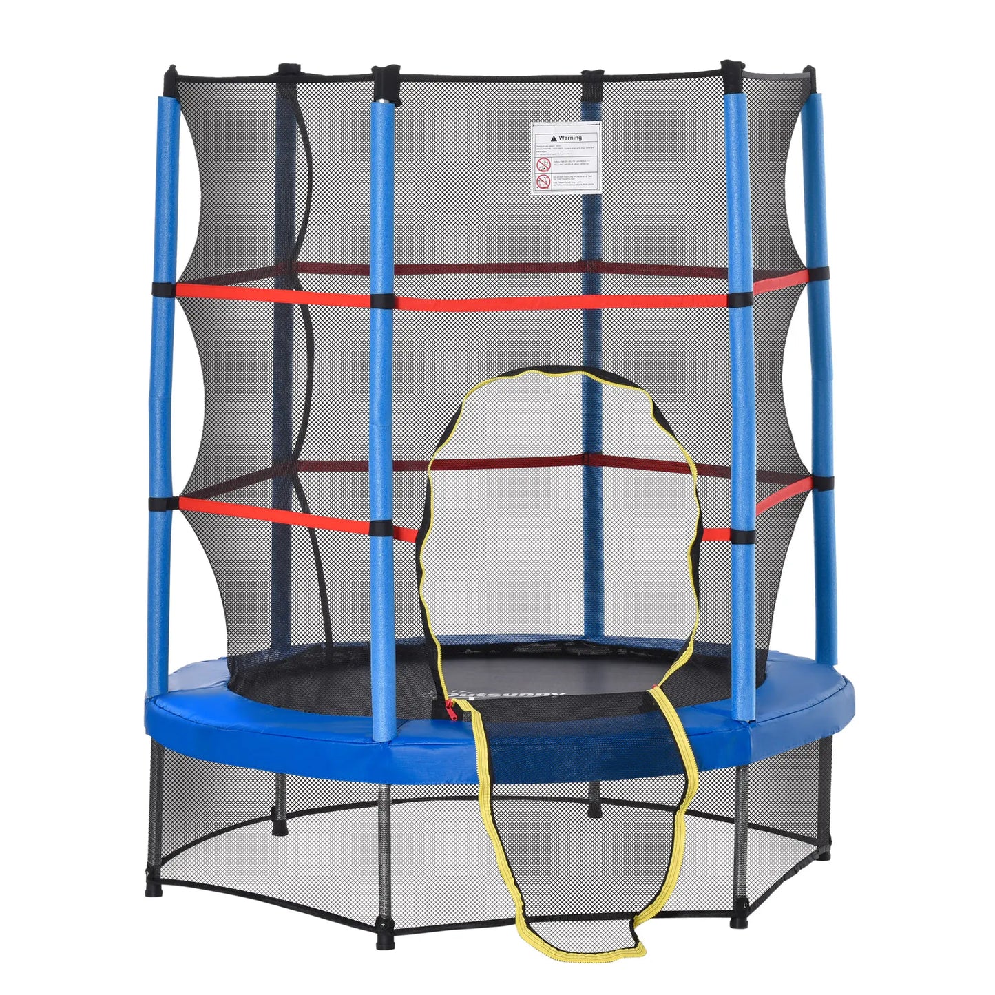 55" Kids Trampoline with Enclosure Net, Indoor/Outdoor, Age 3-6, Blue Trampolines at Gallery Canada