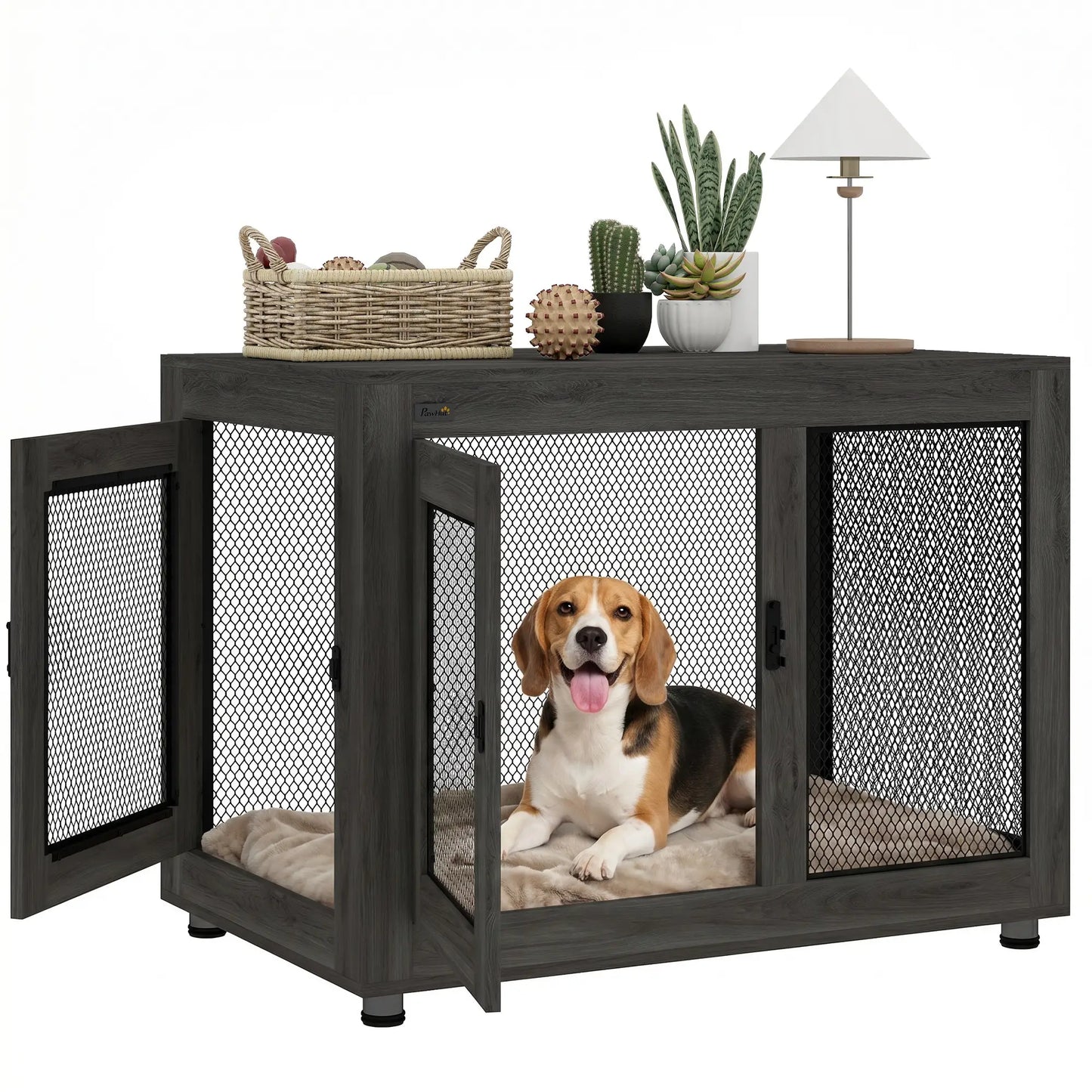 Pet Crate End Table, Water-resistant Cushion, Large Medium Dogs, Black Houses, Kennels & Pens at Gallery Canada