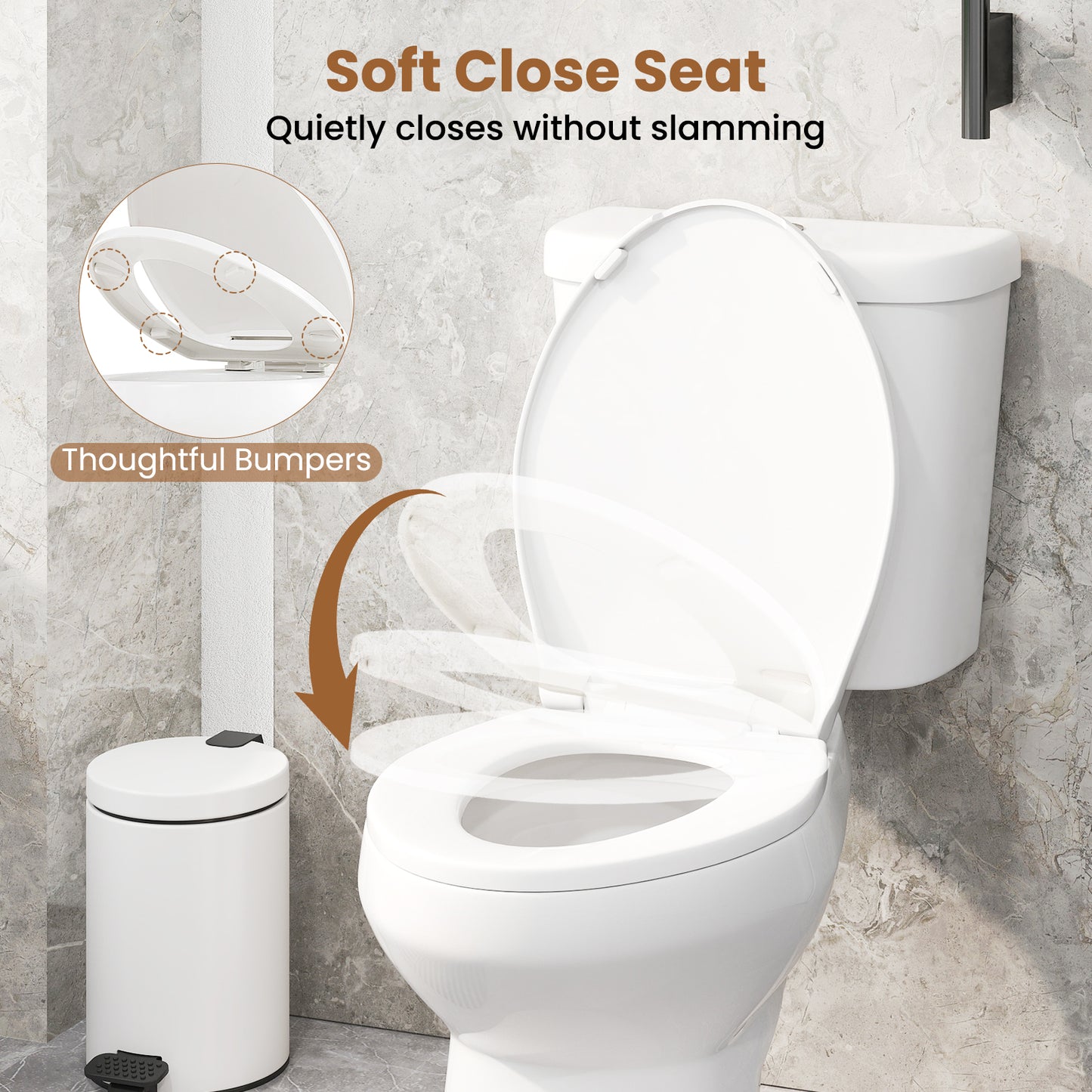 Standard Toilet, 17.5 Inch ADA Comfort Height, White Toilet at Gallery Canada