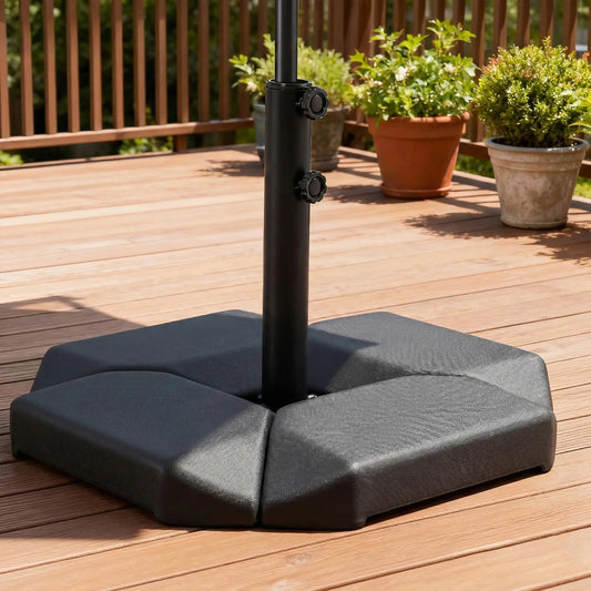 Cantilever Umbrella Base Weights, 4PCs, HDPE Water Or Sand Filled Umbrella Bases Black at Gallery Canada