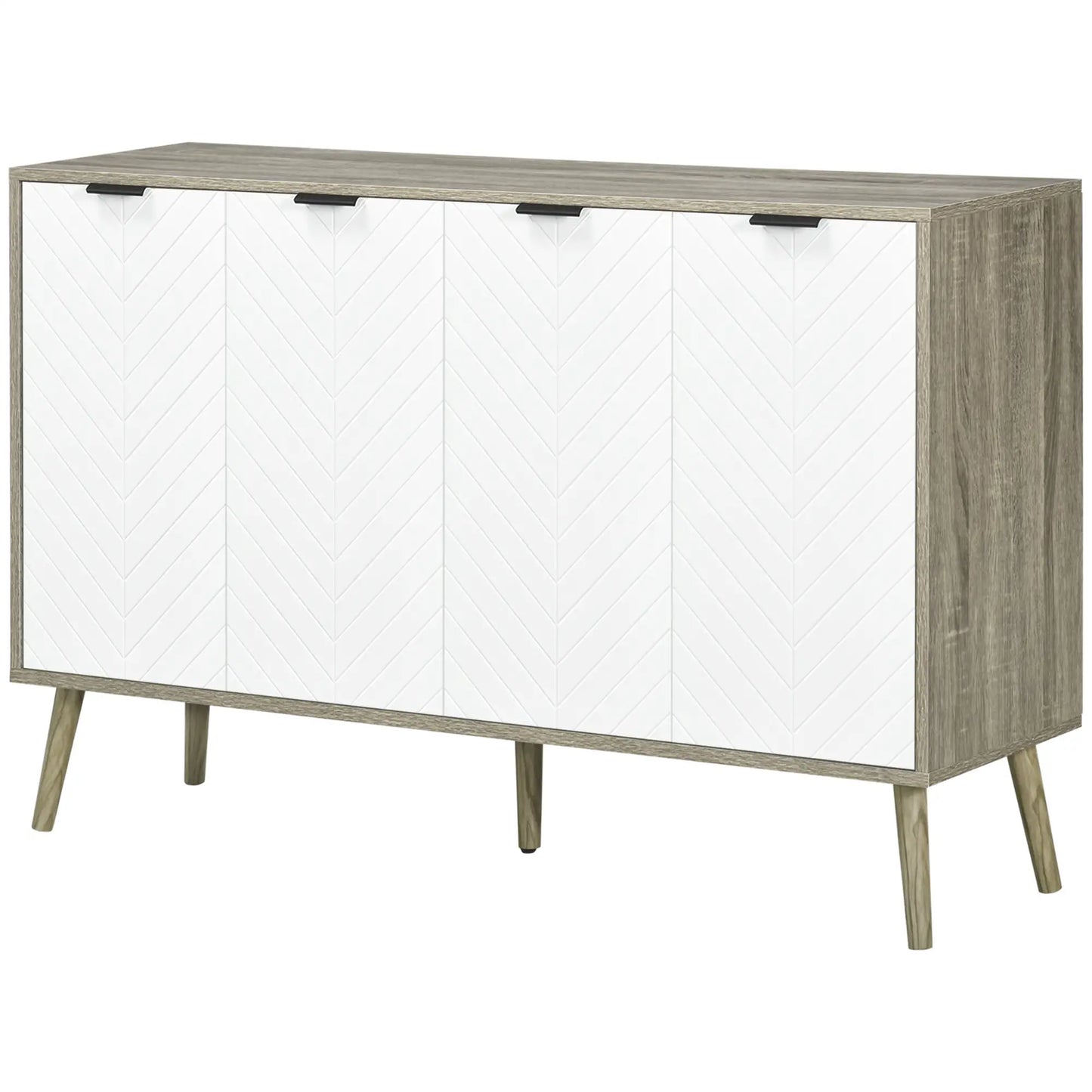 Modern Sideboard Buffet, Dining Cabinet, Adjustable Shelves, Grayish Brown