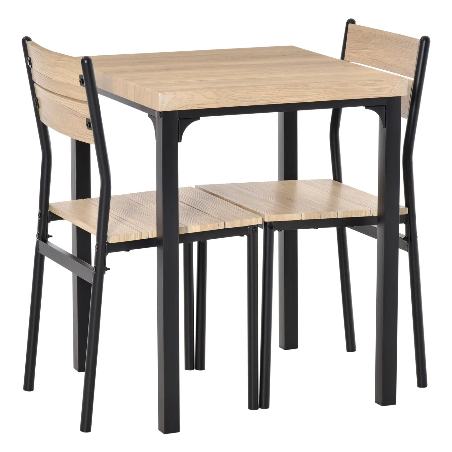 2-Piece Dining Table Set, Natural Wood, Metal Legs Bar Sets at Gallery Canada
