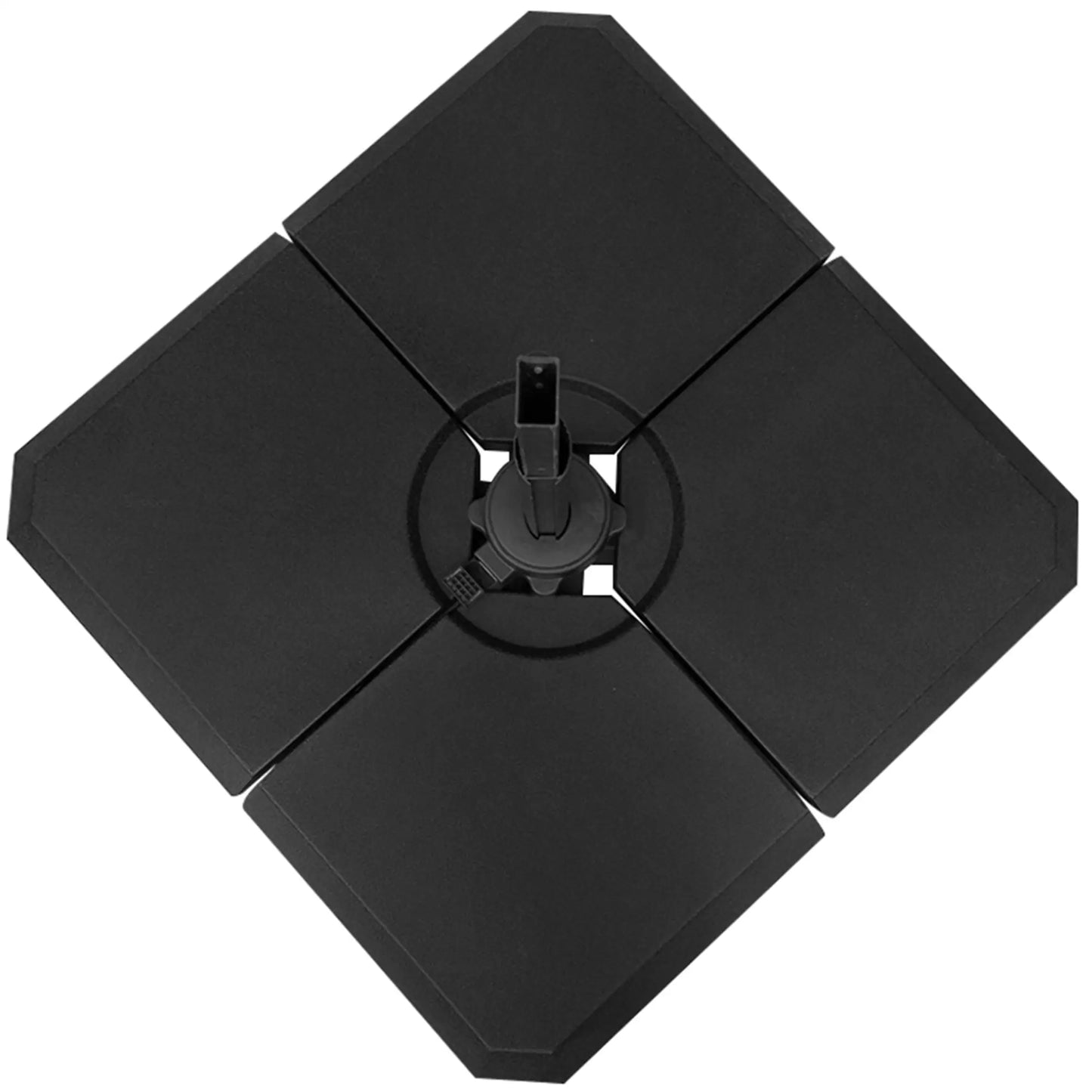 4 Piece Umbrella Base Parasol Stand, Fill Sand or Water, Black Umbrella Bases at Gallery Canada
