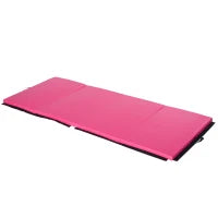 4'x10'x2'' Folding Gymnastics Tumbling Mat, Exercise Mat with Carrying Handles for Yoga, MMA, Martial Arts, Stretching, Core Workouts, Pink Gymnastics Mats at Gallery Canada