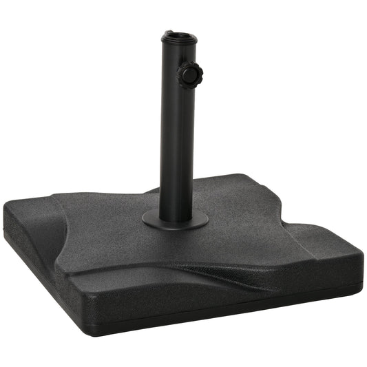 Patio Outdoor Garden Square Cement Parasol Base Umbrella Weight Stand Holder Fits Φ1.3", Φ1.5" and Φ2.0" Pole - Black at Gallery Canada