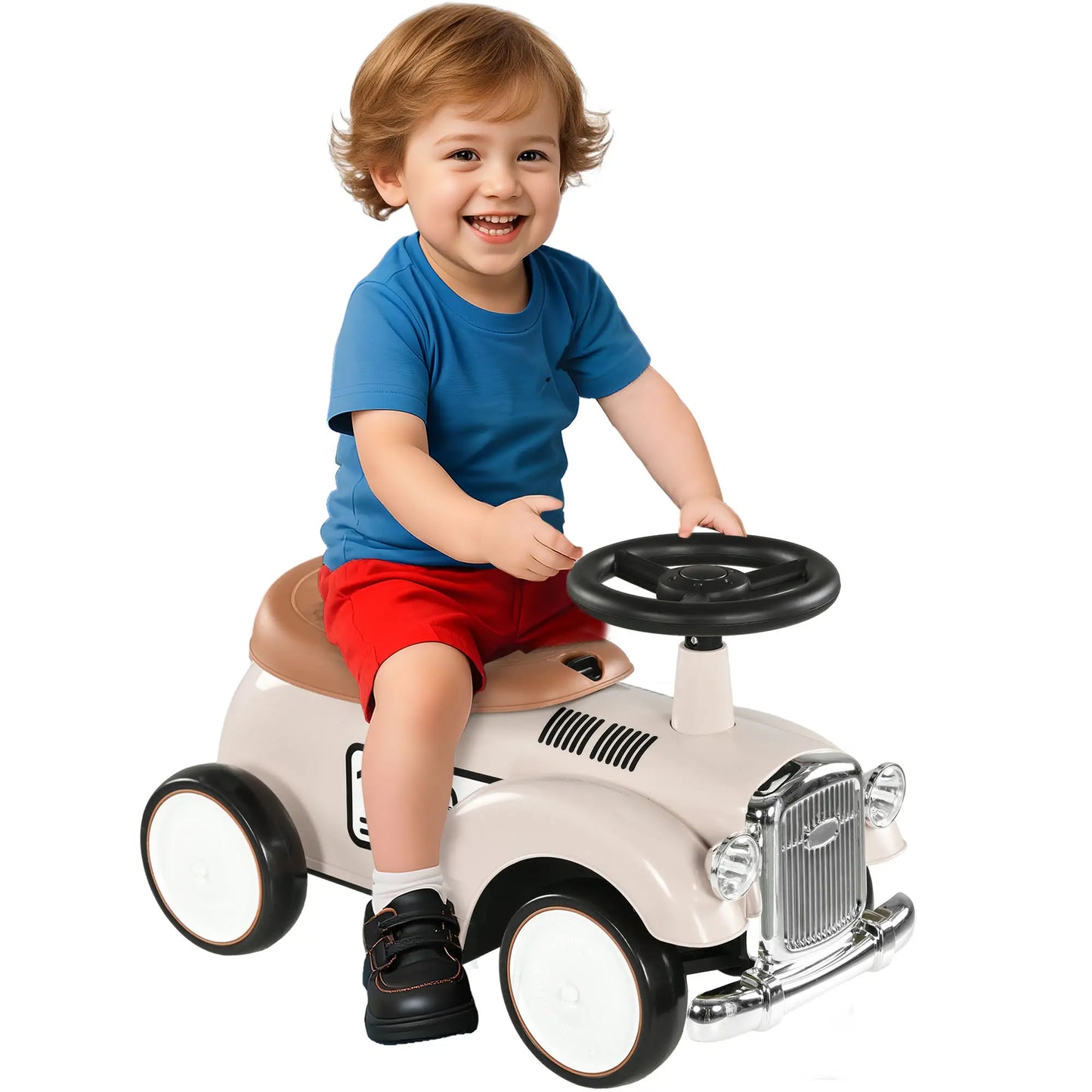 Classic Ride On Car for Toddlers, Foot To Floor, 18-36 Months, White Push Cars for Toddlers at Gallery Canada