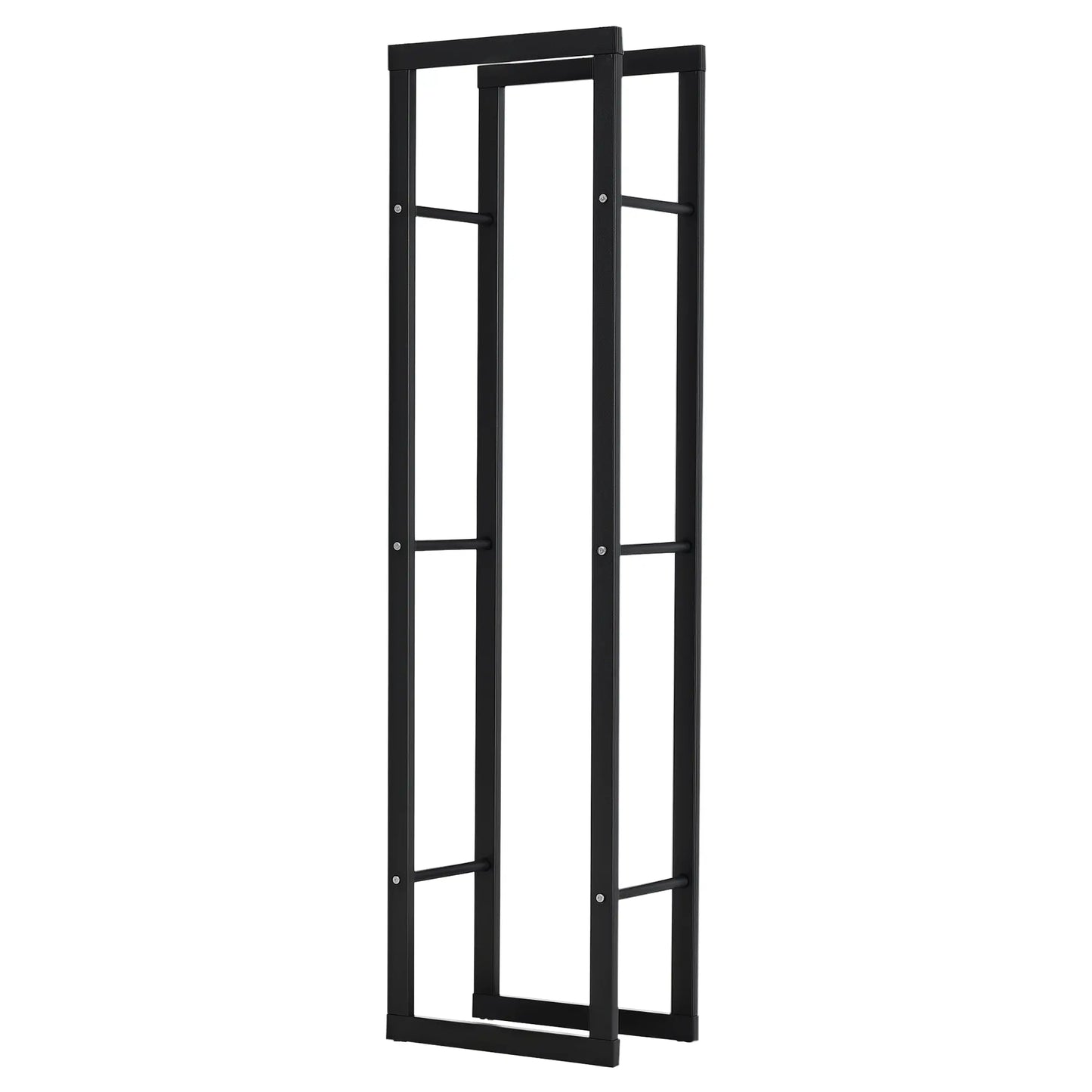 Outdoor Firewood Rack, Log Holder with Handles, 220 lbs. Capacity, 15.7" x 9.8" x 59.1", Black Firewood Racks at Gallery Canada