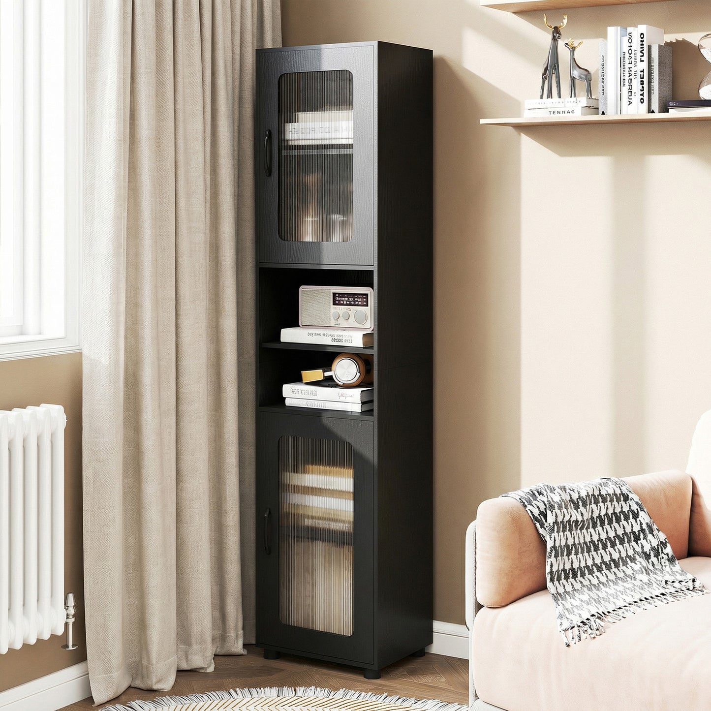 Tall Bathroom Storage Cabinet 67 In, Black Floor Cabinets at Gallery Canada