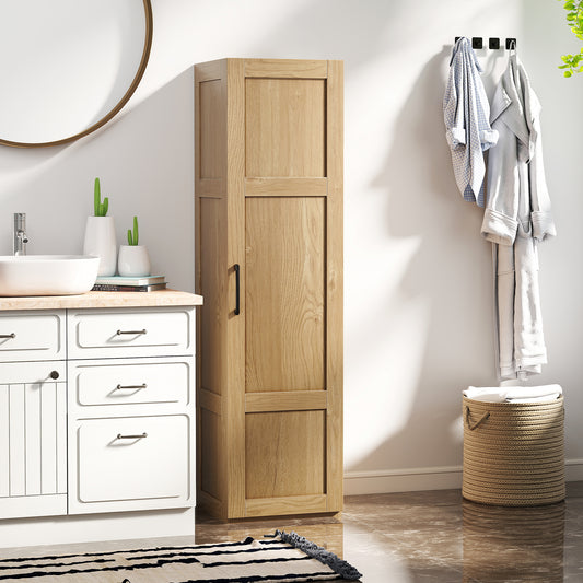 Tall Storage Cabinet with 4 Storage Shelves for Bathroom Living Room, Natural Floor Cabinets Natural at Gallery Canada