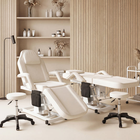 Tattoo Chair With Hydraulic Stool, White Spa & Salon White at Gallery Canada