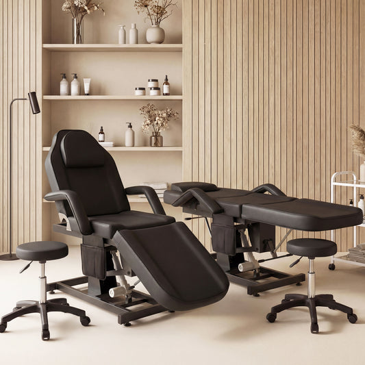 Hydraulic Tattoo Chair With Stool, Black