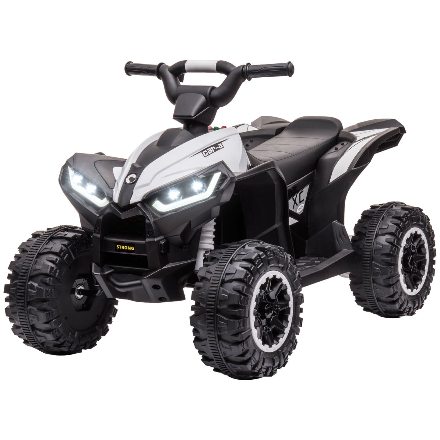 Kids 4 Wheeler Quad with Music, MP3, Headlights, High &; Low Speed, Kids ATV for 3-5 Years Old Boys &; Girl, White at Gallery Canada