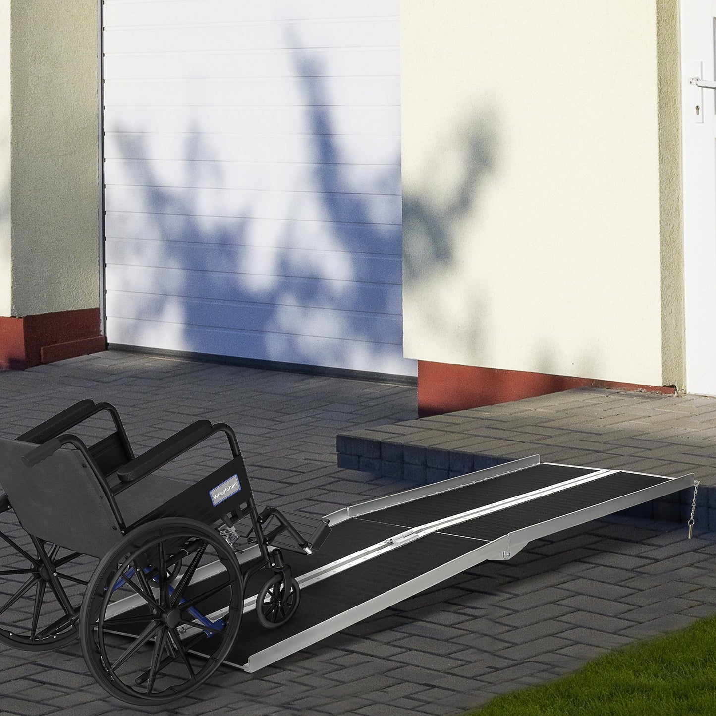 8ft Wheelchair Ramp Scooter Mobility Non-Skid Layering Portable Foldable Aluminium at Gallery Canada