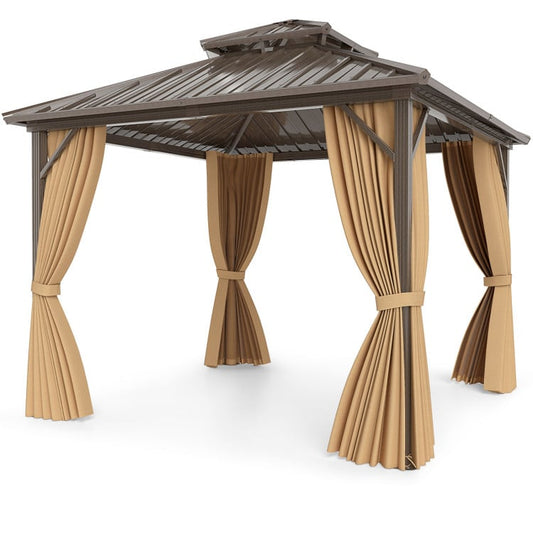 Hardtop Gazebo, 4-Piece Rattan Lounge Set, Outdoor Living Bundle Outdoor & Patio Furniture Options at Gallery Canada