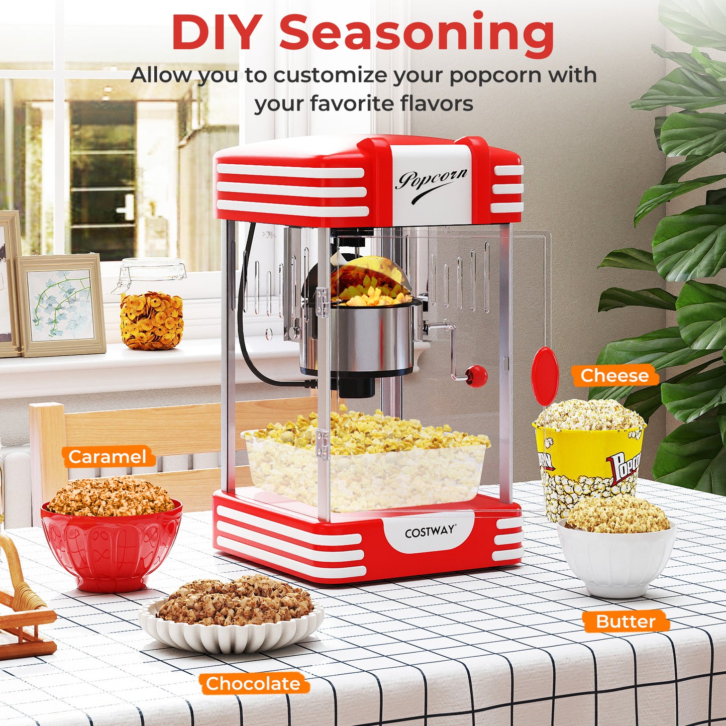 Countertop Popcorn Maker, Stainless Steel Kettle, Red Small Appliances at Gallery Canada