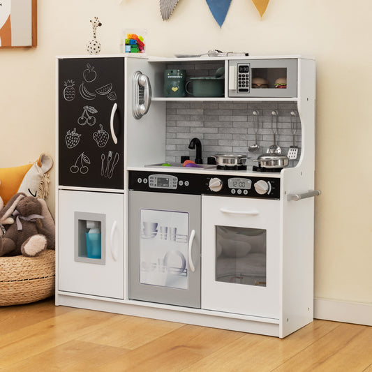 Toddler Pretend Play Kitchen, 3-6 Years, White Play Kitchen Sets White at Gallery Canada