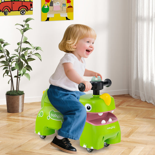 Toddler Ride On Toy Car With Lights, Music, Green Push & Pedal Ride On Toys Green at Gallery Canada