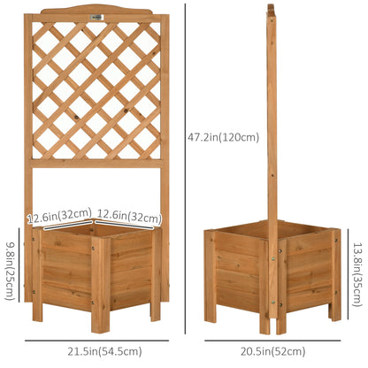 Wood Planter with Trellis, Raised Garden Bed to Grow Vegetables, Herbs, and Flowers for Backyard, Patio, Deck at Gallery Canada